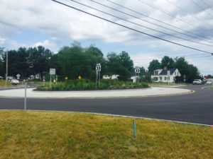 Photo of completed roundabout on NH 12 in Swanzey, NH