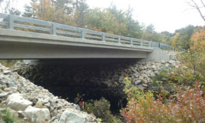 Photo of completed bridge rehabilitation project in Ashland, NH US3/NH25 over Owl Brook
